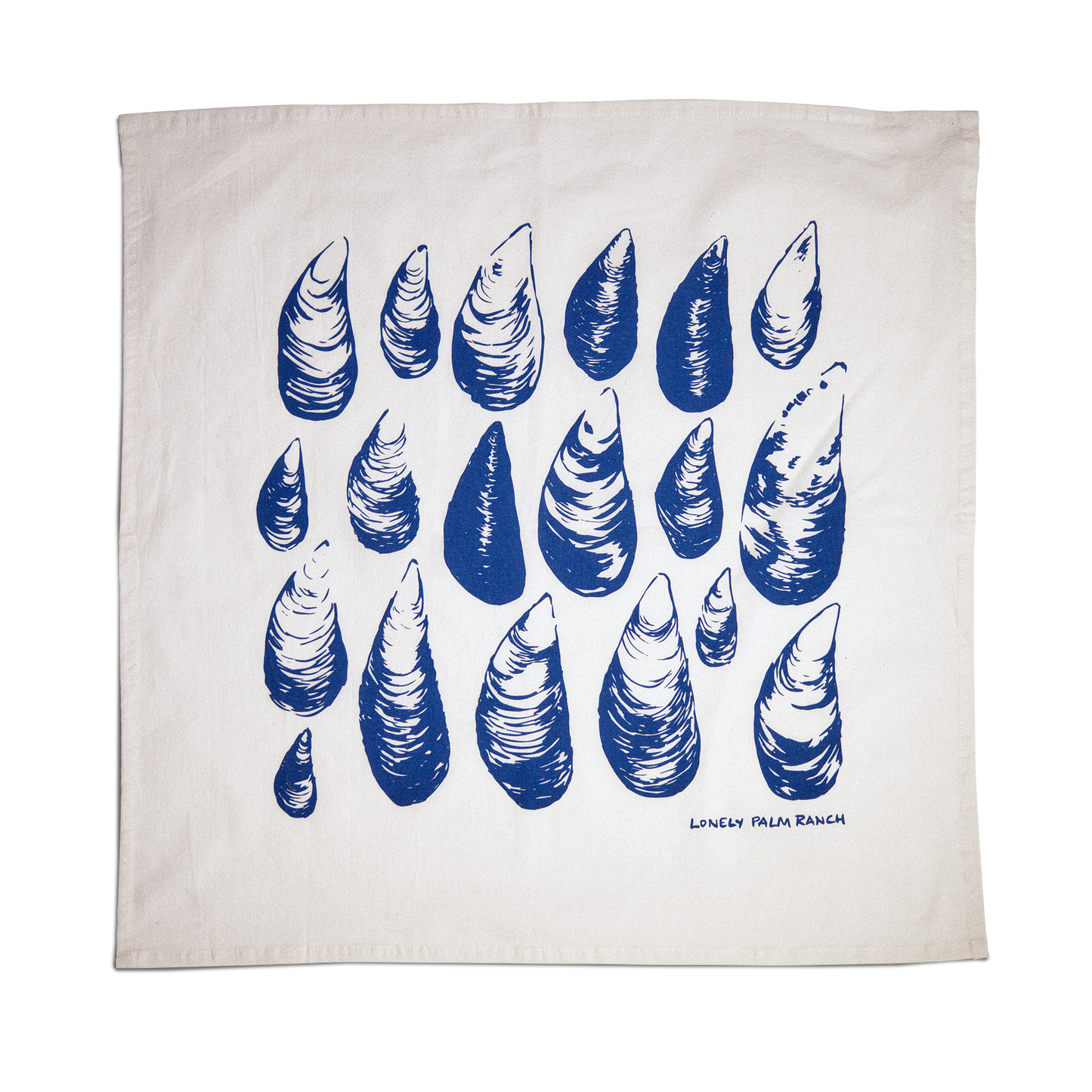 Seashell Tea Towel: Mussel