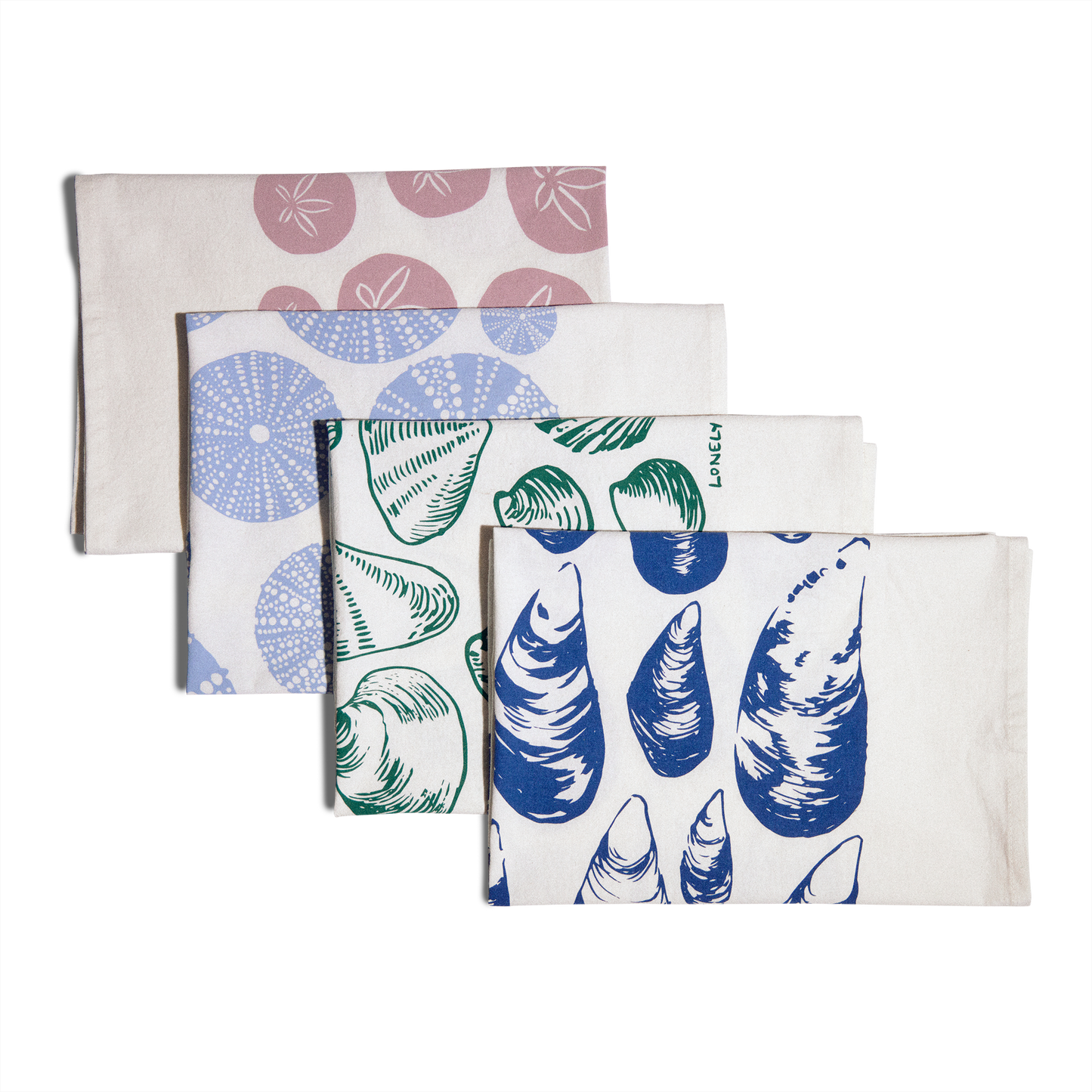 Seashell Tea Towel: Mussel