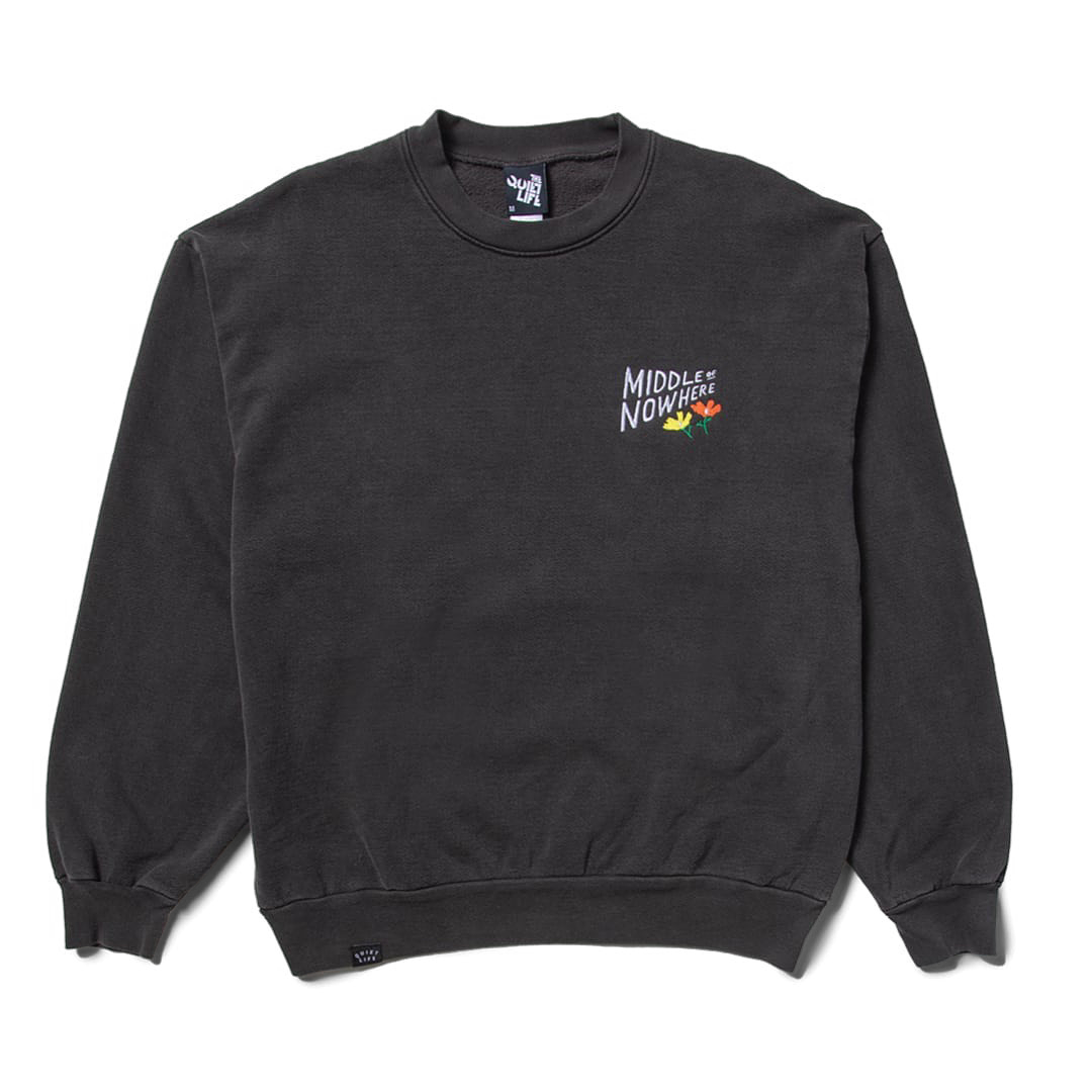 Quiet Life x Lonely Palm Ranch MIDDLE OF NOWHERE Crew Neck: Vintage Black