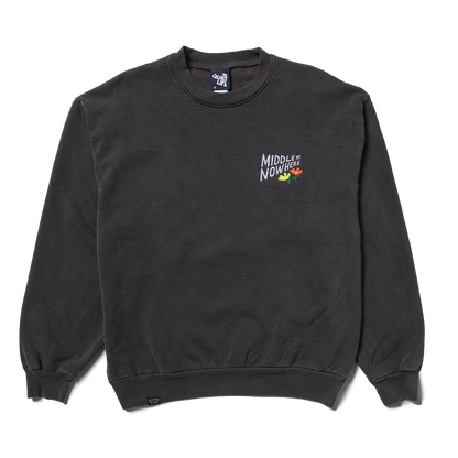 Quiet Life x Lonely Palm Ranch MIDDLE OF NOWHERE Crew Neck: Vintage Black
