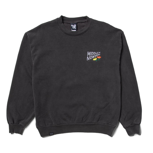 Quiet Life x Lonely Palm Ranch MIDDLE OF NOWHERE Crew Neck: Vintage Black