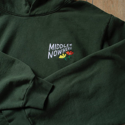 Quiet Life x Lonely Palm Ranch MIDDLE OF NOWHERE Hoodie: Forest Green