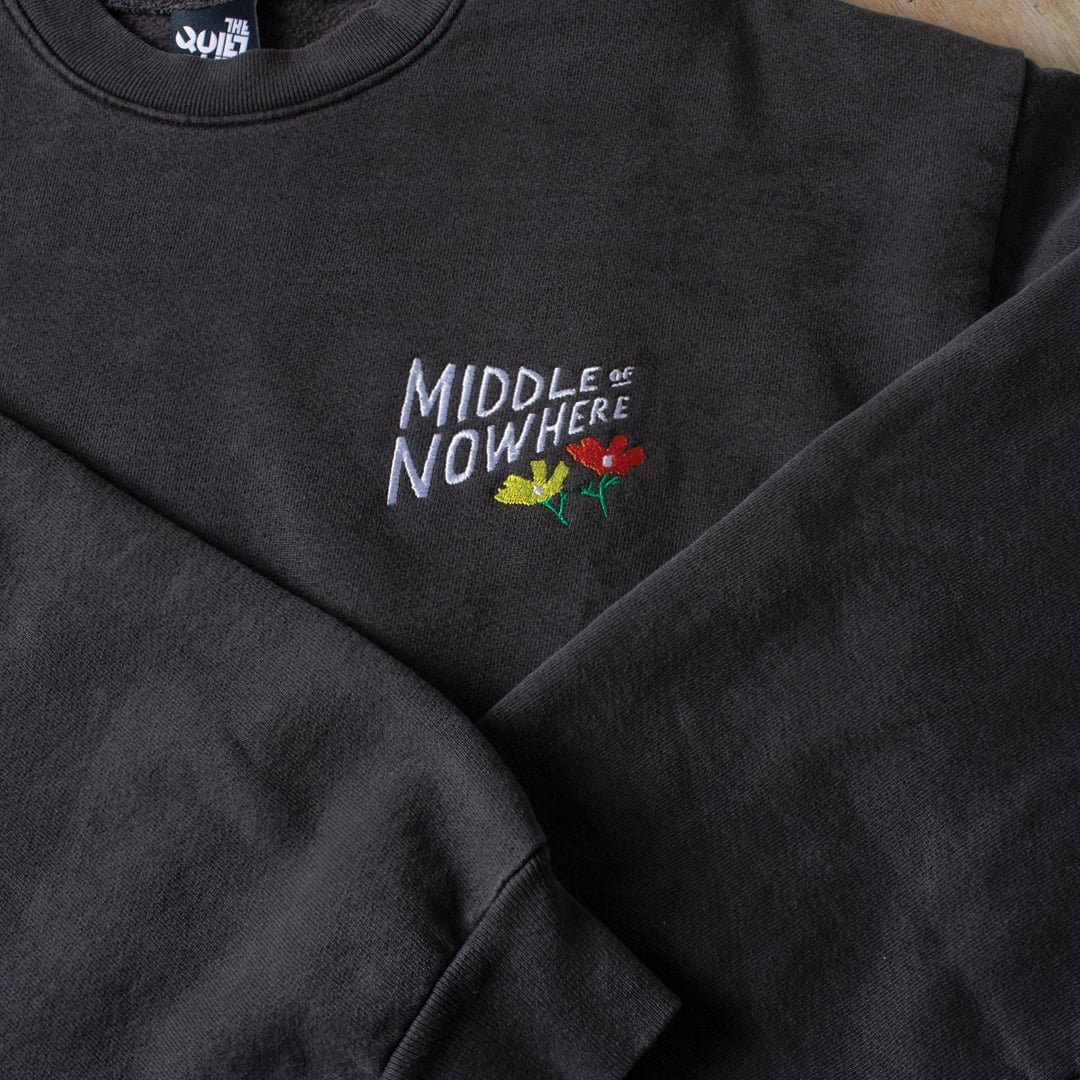 Quiet Life x Lonely Palm Ranch MIDDLE OF NOWHERE Crew Neck: Vintage Black