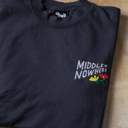 Quiet Life x Lonely Palm Ranch - Middle of Nowhere Embroidered T: Dolphin Blue