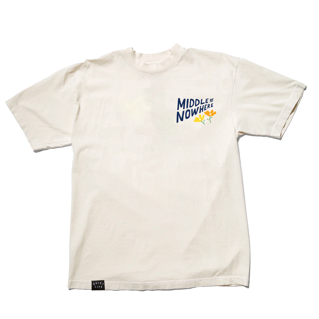 Quiet Life x Lonely Palm Ranch - Middle of Nowhere Embroidered T: Cream