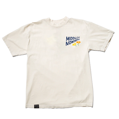 Quiet Life x Lonely Palm Ranch - Middle of Nowhere Embroidered T: Cream