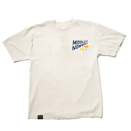 Quiet Life x Lonely Palm Ranch - Middle of Nowhere Embroidered T: Cream