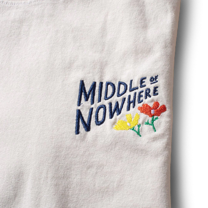 Quiet Life x Lonely Palm Ranch - Middle of Nowhere Embroidered T: Cream