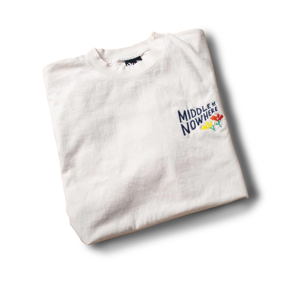 Quiet Life x Lonely Palm Ranch - Middle of Nowhere Embroidered T: Cream