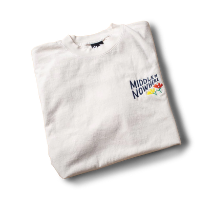 Quiet Life x Lonely Palm Ranch - Middle of Nowhere Embroidered T: Cream
