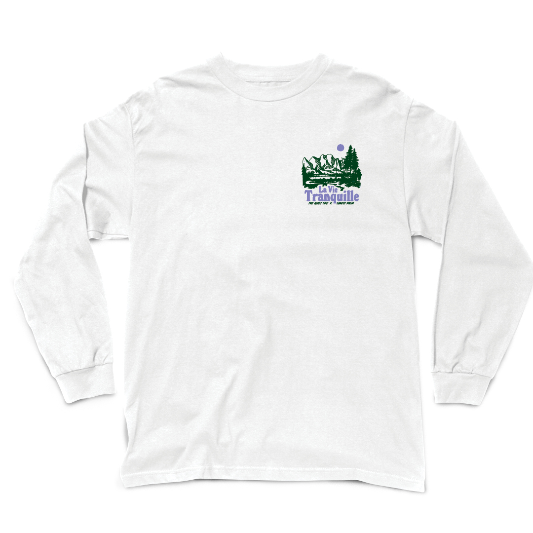 Quiet Life x Lonely Palm Ranch - La Vie Tranquille - Long Sleeve T: White