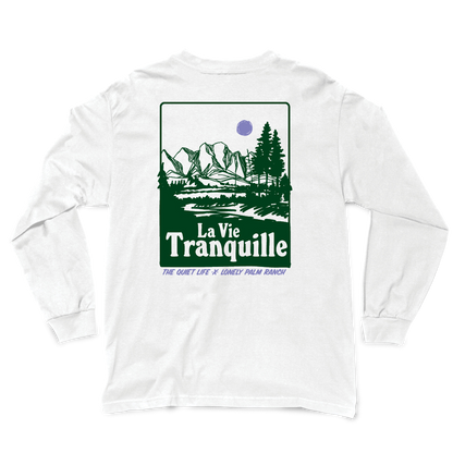 Quiet Life x Lonely Palm Ranch - La Vie Tranquille - Long Sleeve T: White