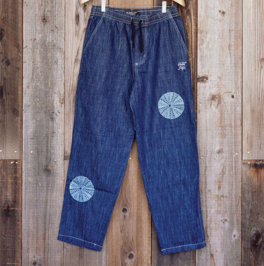 Quiet Life x Lonely Palm Ranch Denim Carpenter Pant - Dk. Blue Urchins - Small