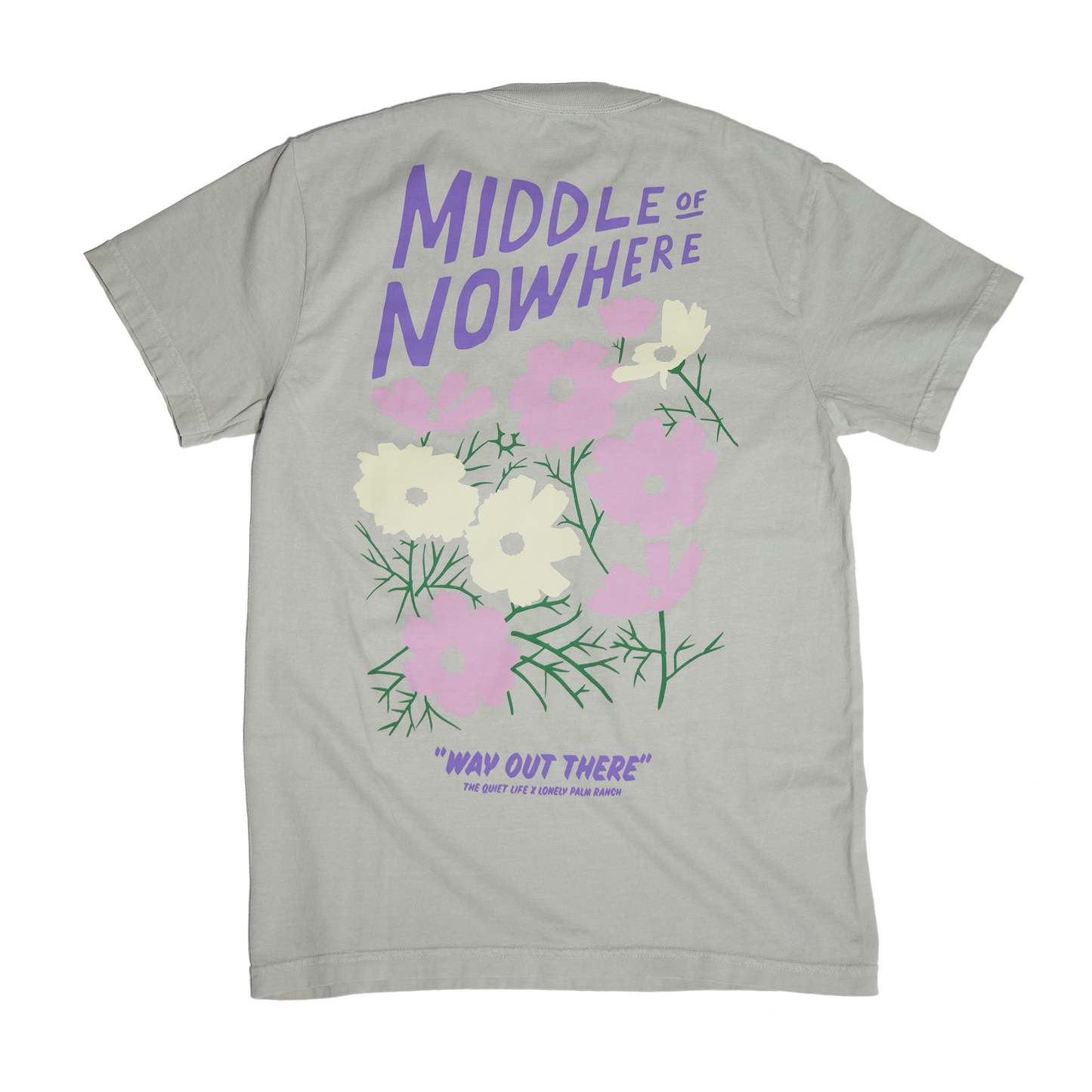 Quiet Life x Lonely Palm Ranch MIDDLE OF NOWHERE Tee: Grey