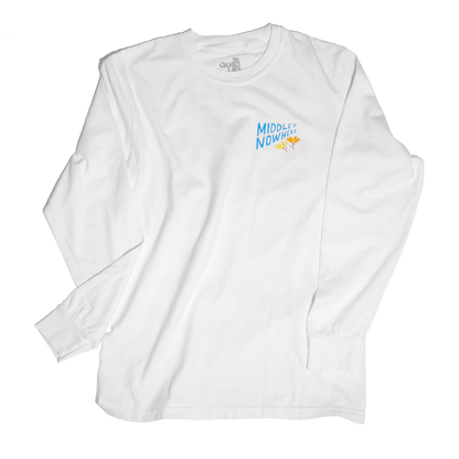 Quiet Life x Lonely Palm Ranch MIDDLE OF NOWHERE Long Sleeve Tee: White