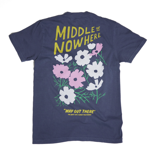 Quiet Life x Lonely Palm Ranch MIDDLE OF NOWHERE Tee: Navy
