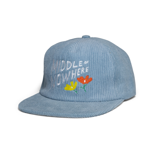 Quiet Life x Lonely Palm Ranch MIDDLE OF NOWHERE Hat: BLUE CORDUROY