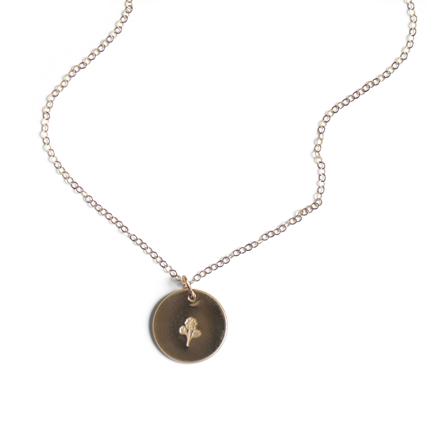 Gold Disc Necklace: Poppy