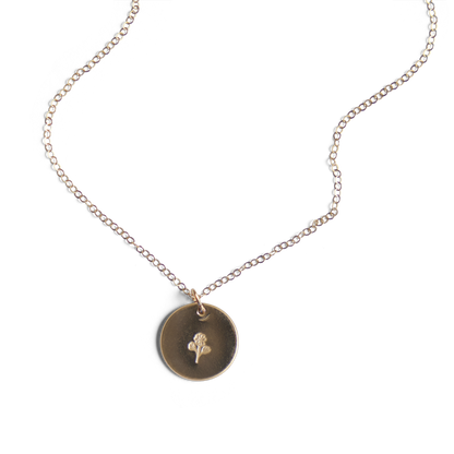 Gold Disc Necklace: Poppy