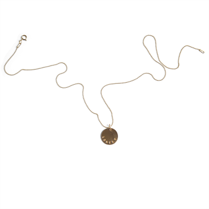 Gold Disc Necklace: LONELY