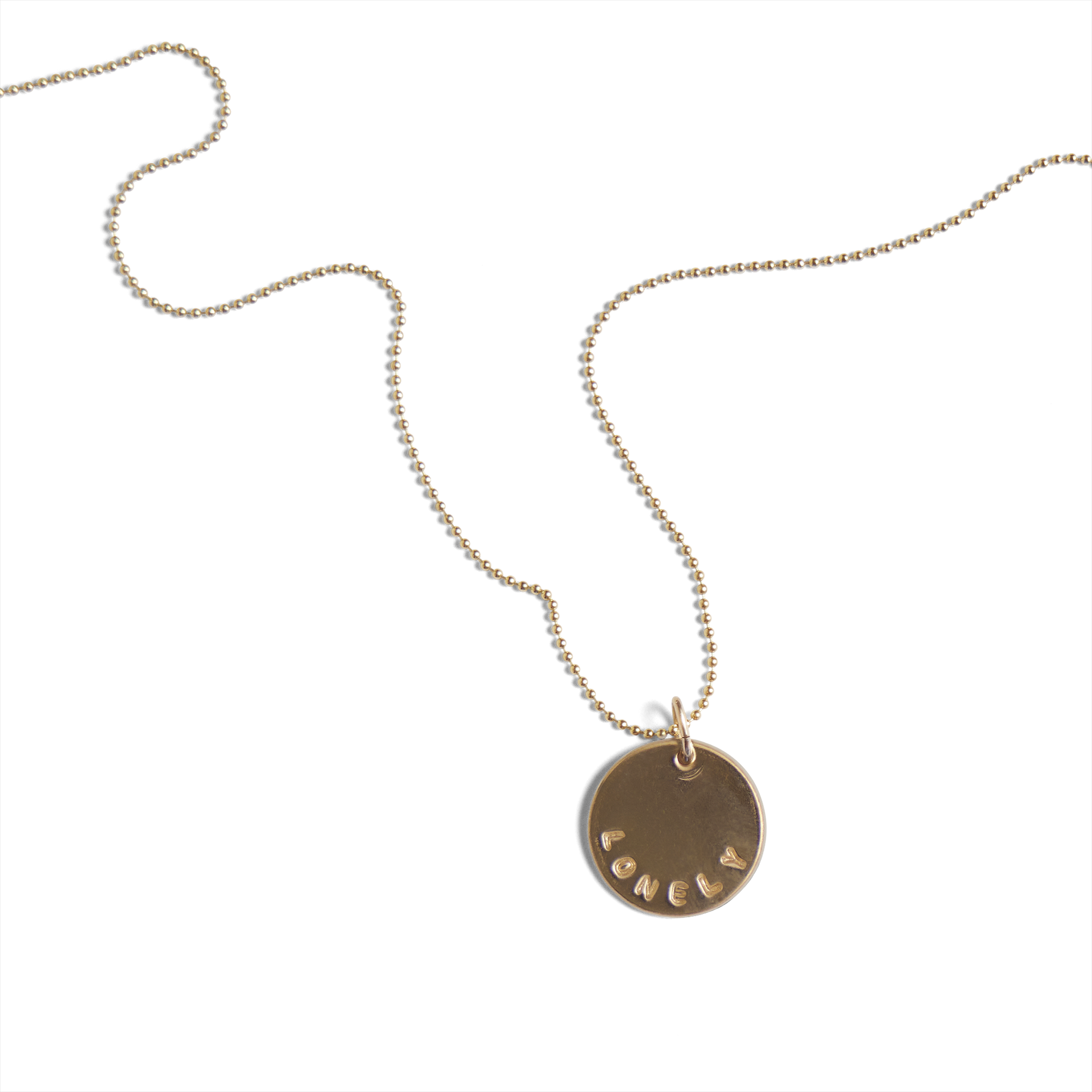 Long disc sale necklace