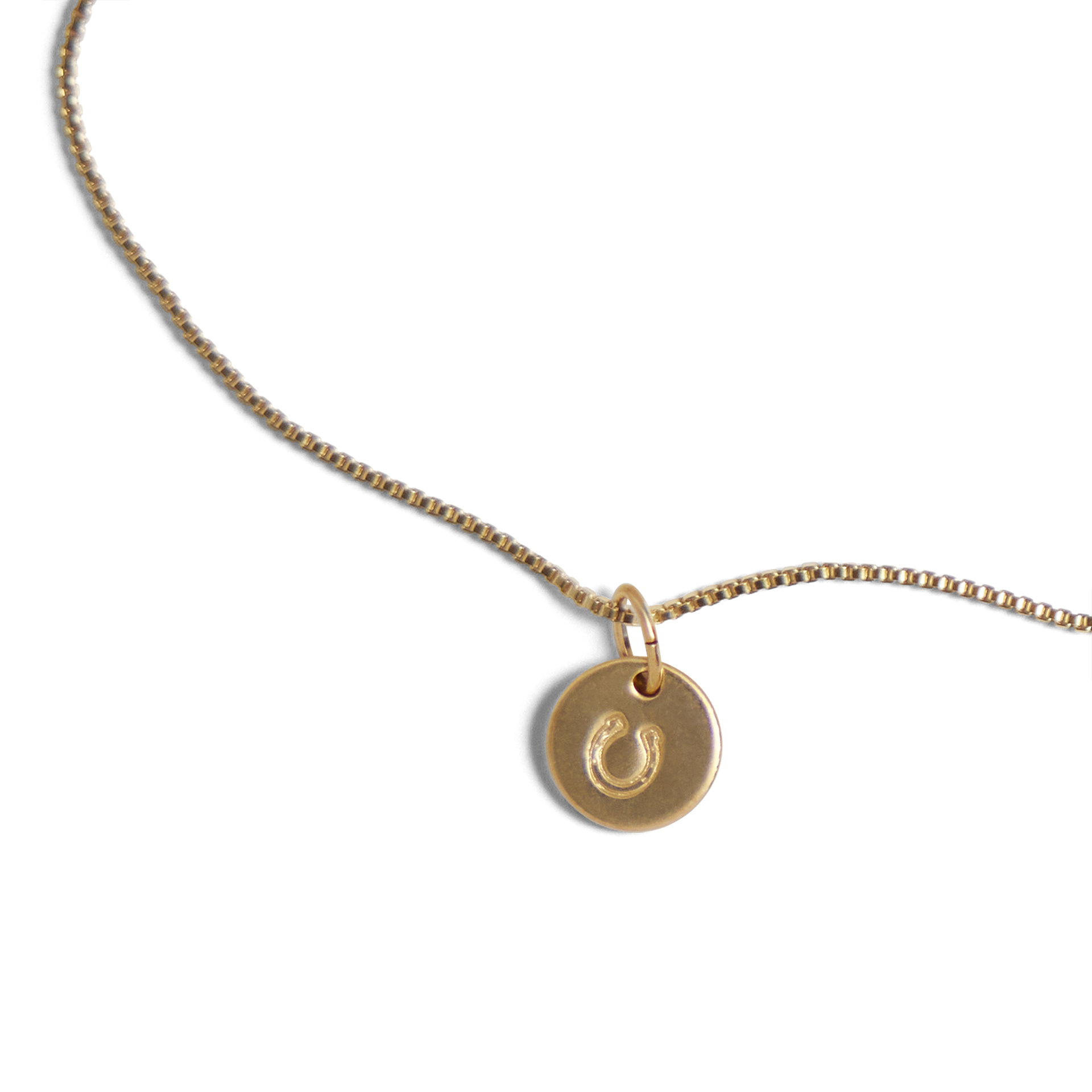 Gold Disc Necklace: Horseshoe – Lonely Palm Ranch Arroyo Grande