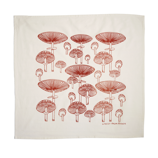 Mushroom Tea Towel: Brown Cap
